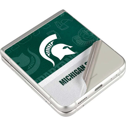 Michigan State University Jersey Split Galaxy Z Flip3 5G Skin